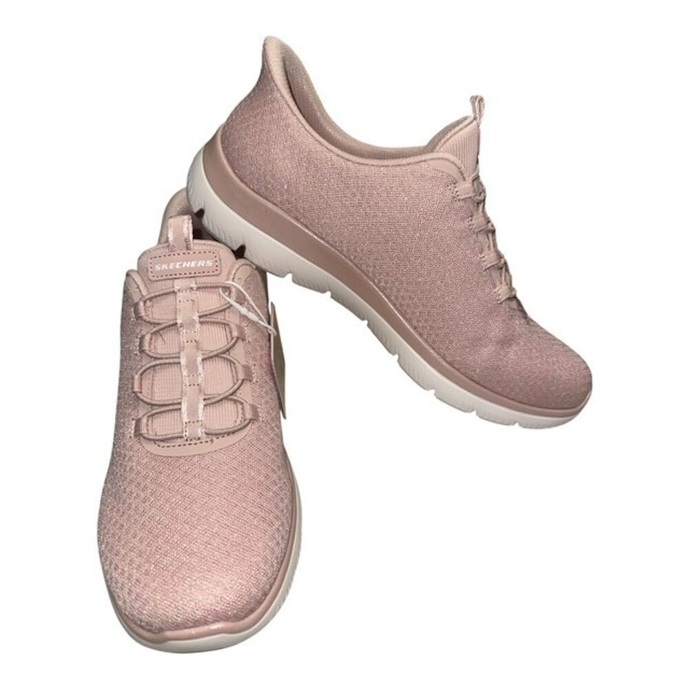 Skechers Summits Charming Glow Shoes Women 9.5 Pink Rose Slip-in Sneakers 150289